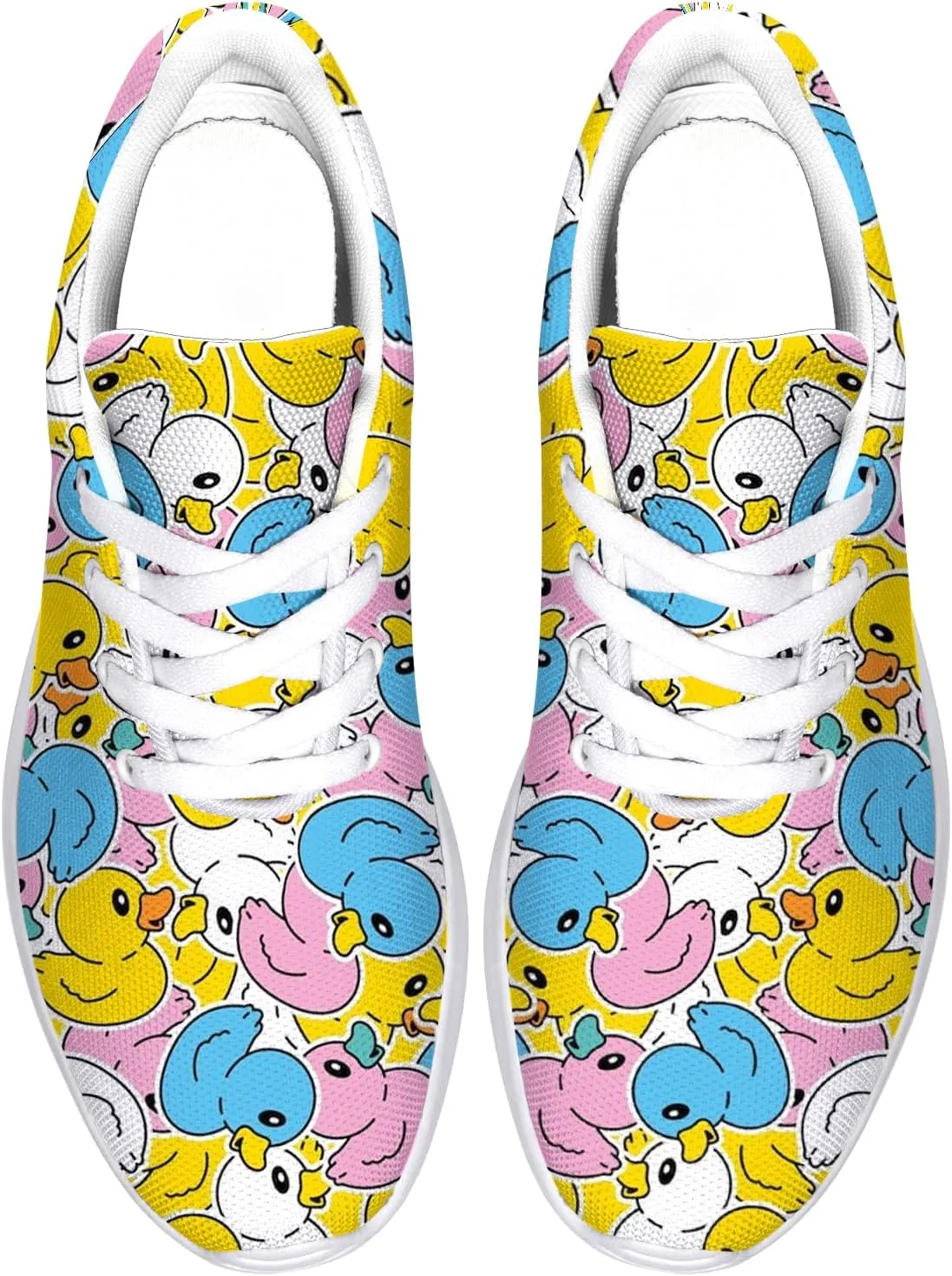 Duck Print Shoes Womens Mens Tennis Shoes Cartoon Sneakers Running Shoes Funny Gifts for Women Men