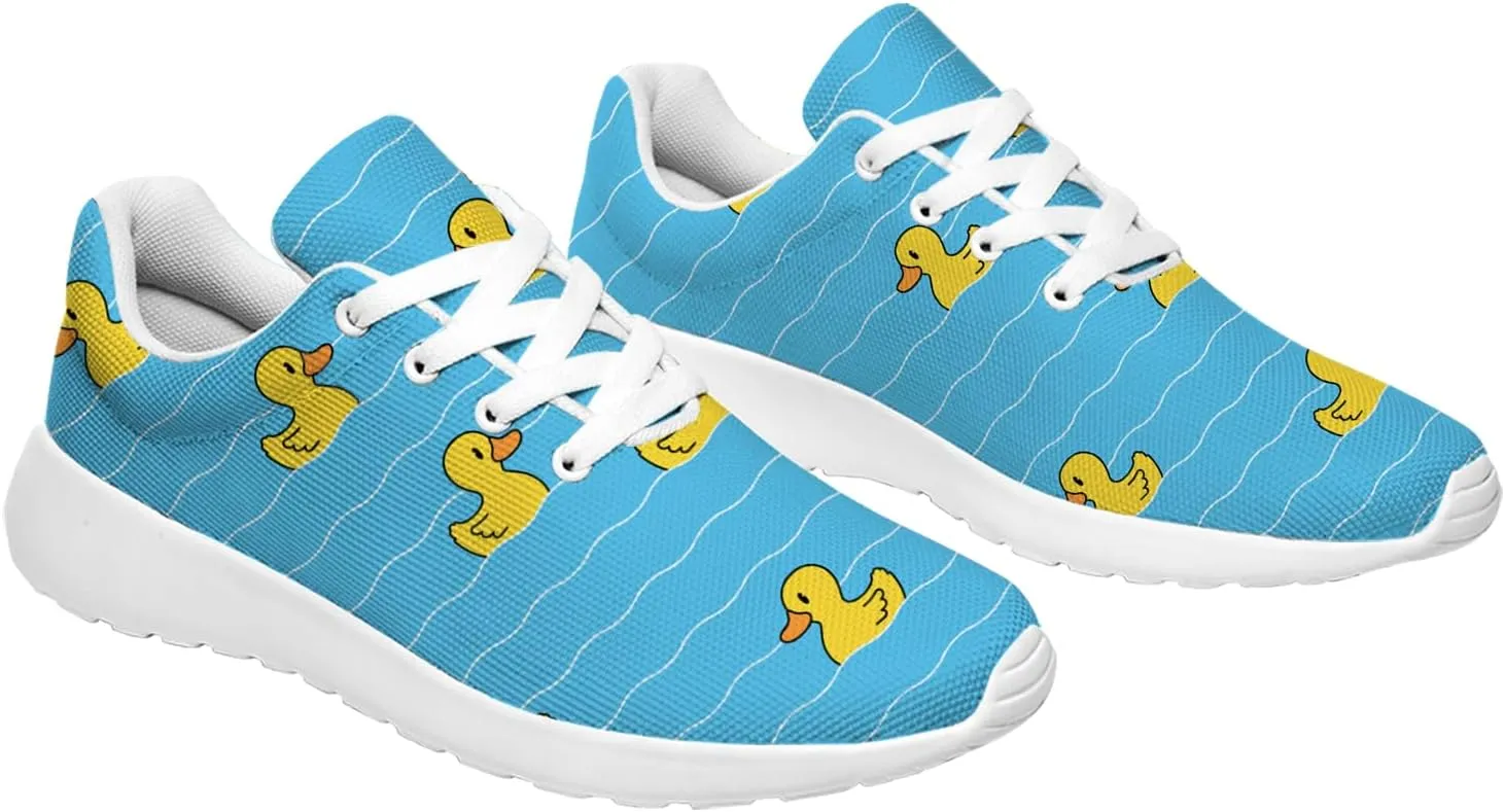 Duck Print Shoes Womens Mens Tennis Shoes Cartoon Sneakers Running Shoes Funny Gifts for Women Men
