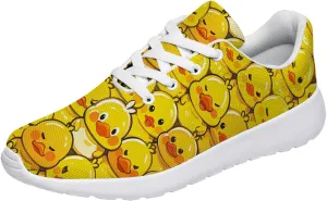Duck Print Shoes Womens Mens Tennis Shoes Cartoon Sneakers Running Shoes Funny Gifts for Women Men