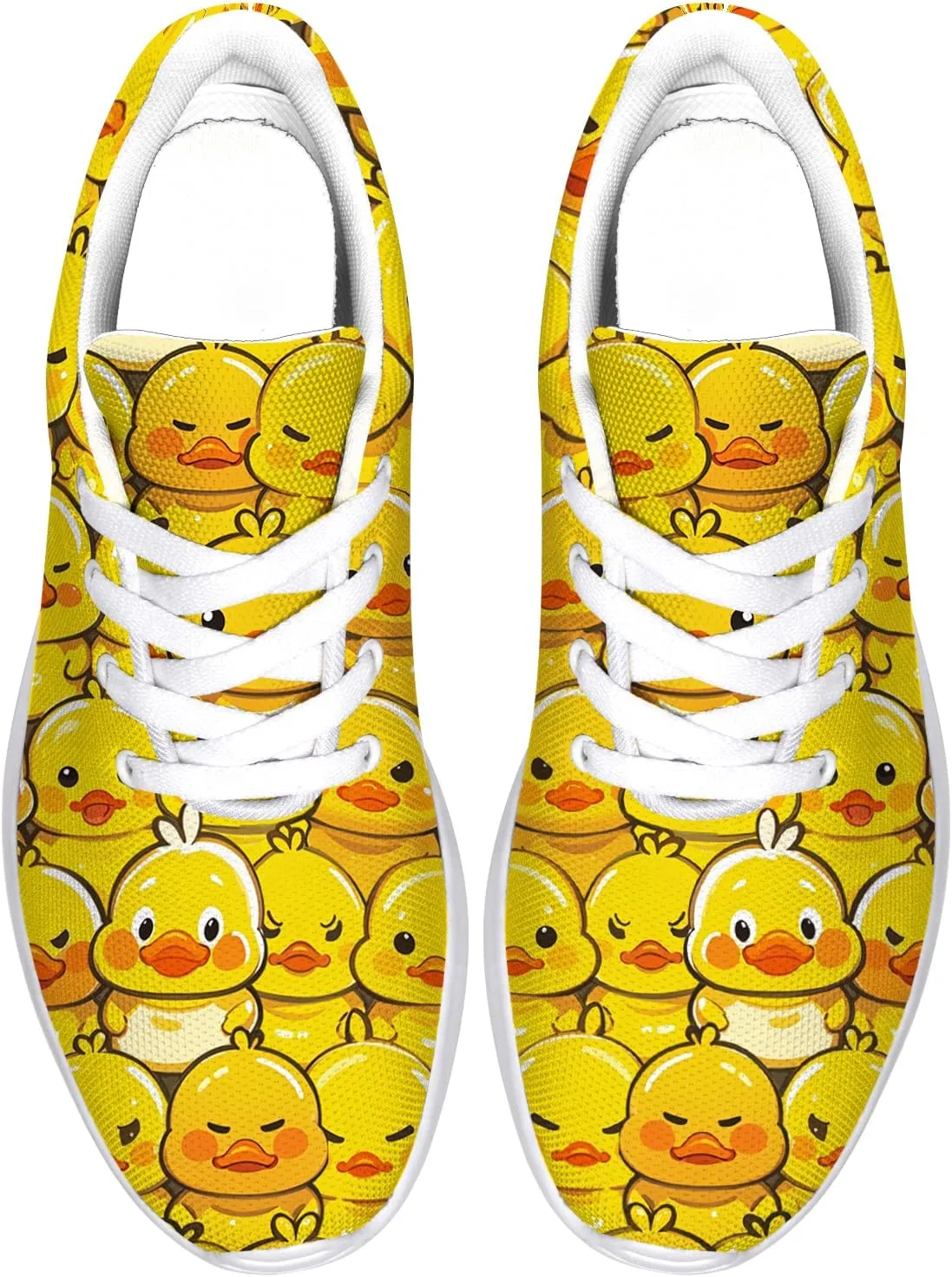 Duck Print Shoes Womens Mens Tennis Shoes Cartoon Sneakers Running Shoes Funny Gifts for Women Men