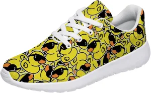 Duck Print Shoes Womens Mens Tennis Shoes Cartoon Sneakers Running Shoes Funny Gifts for Women Men
