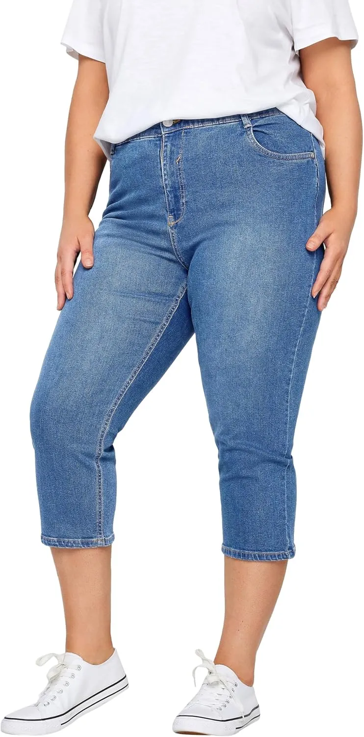 EVANS Women's Denim Love Crops