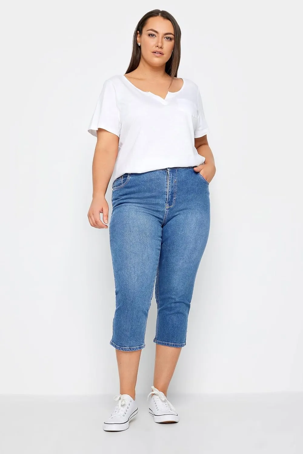 EVANS Women's Denim Love Crops