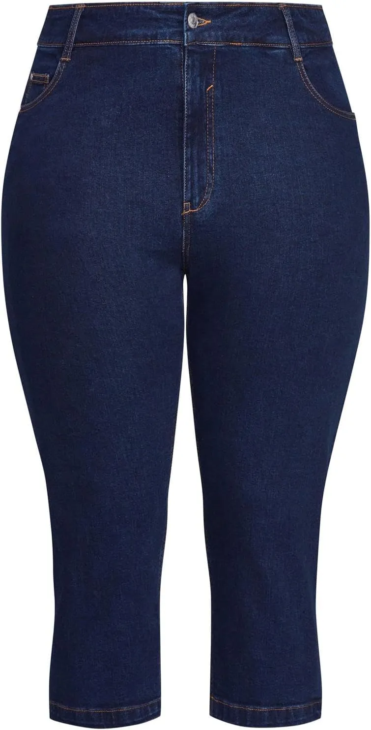EVANS Women's Denim Love Crops