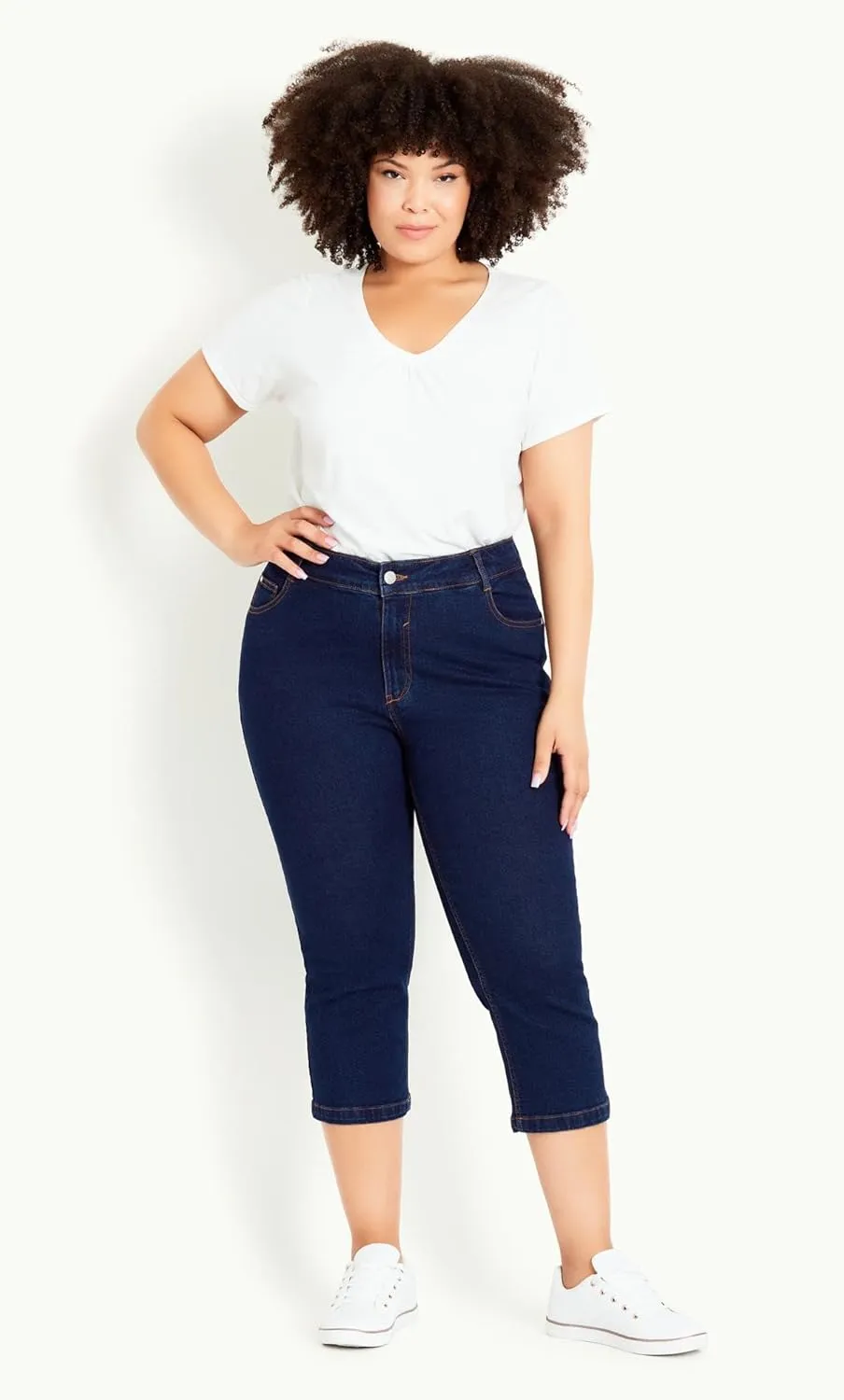 EVANS Women's Denim Love Crops
