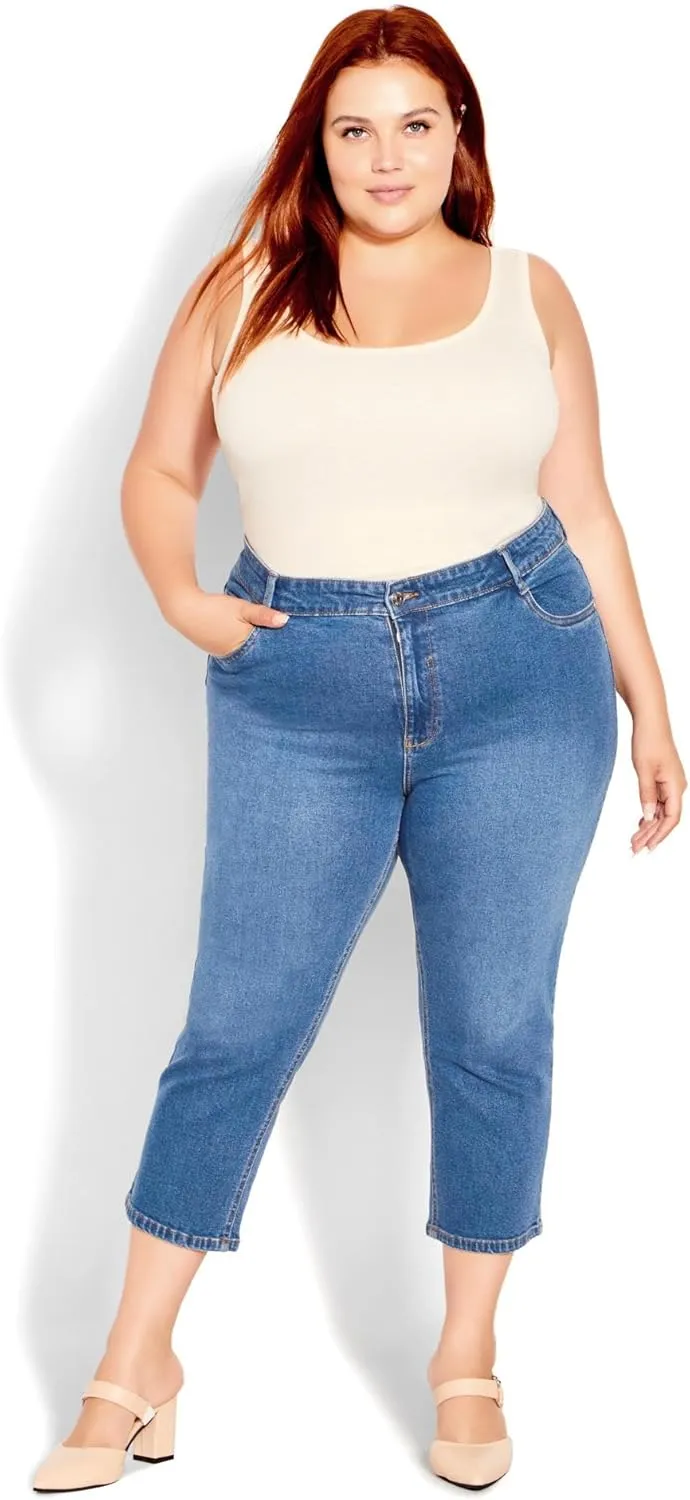 EVANS Women's Denim Love Crops