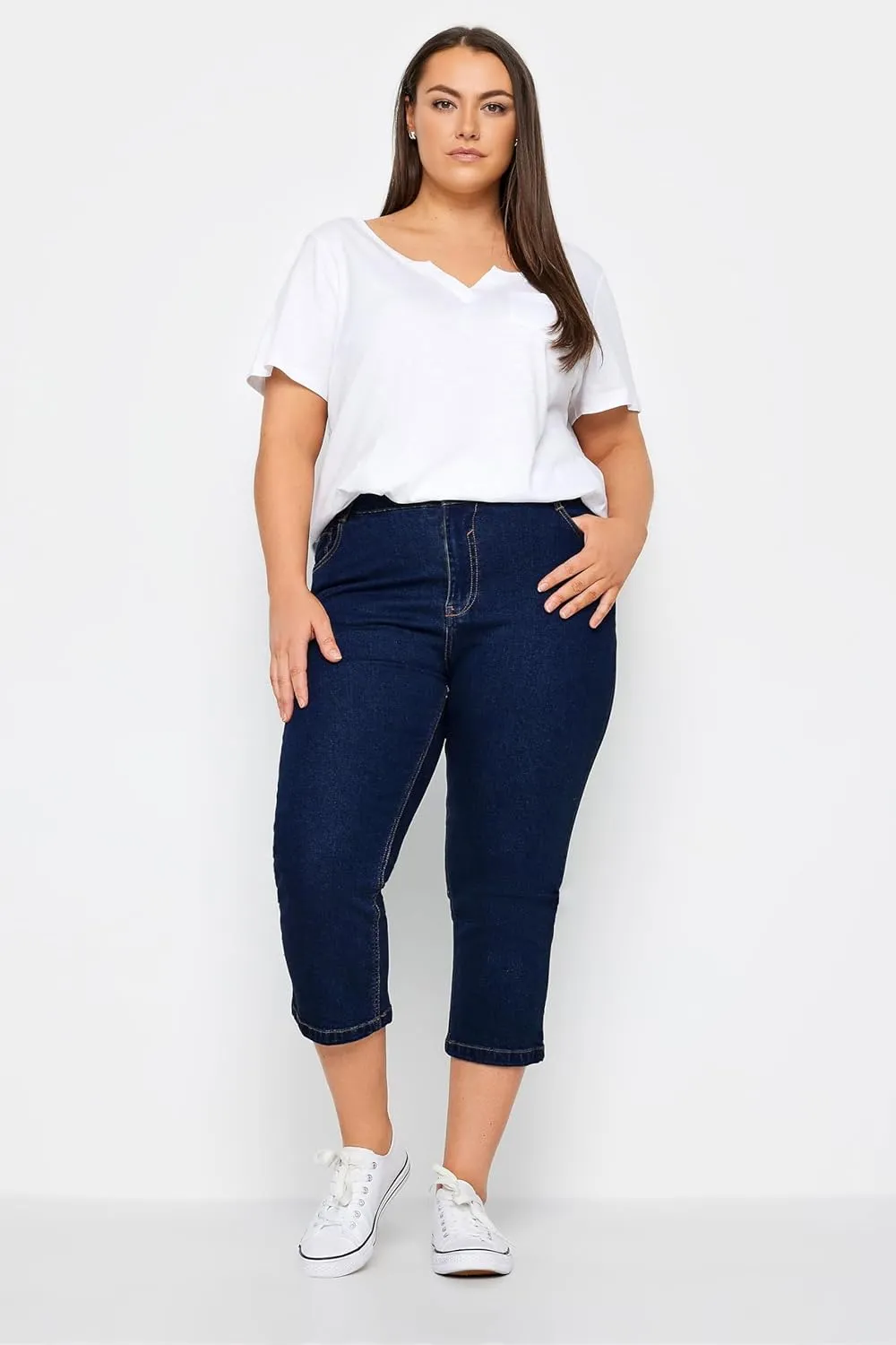EVANS Women's Denim Love Crops