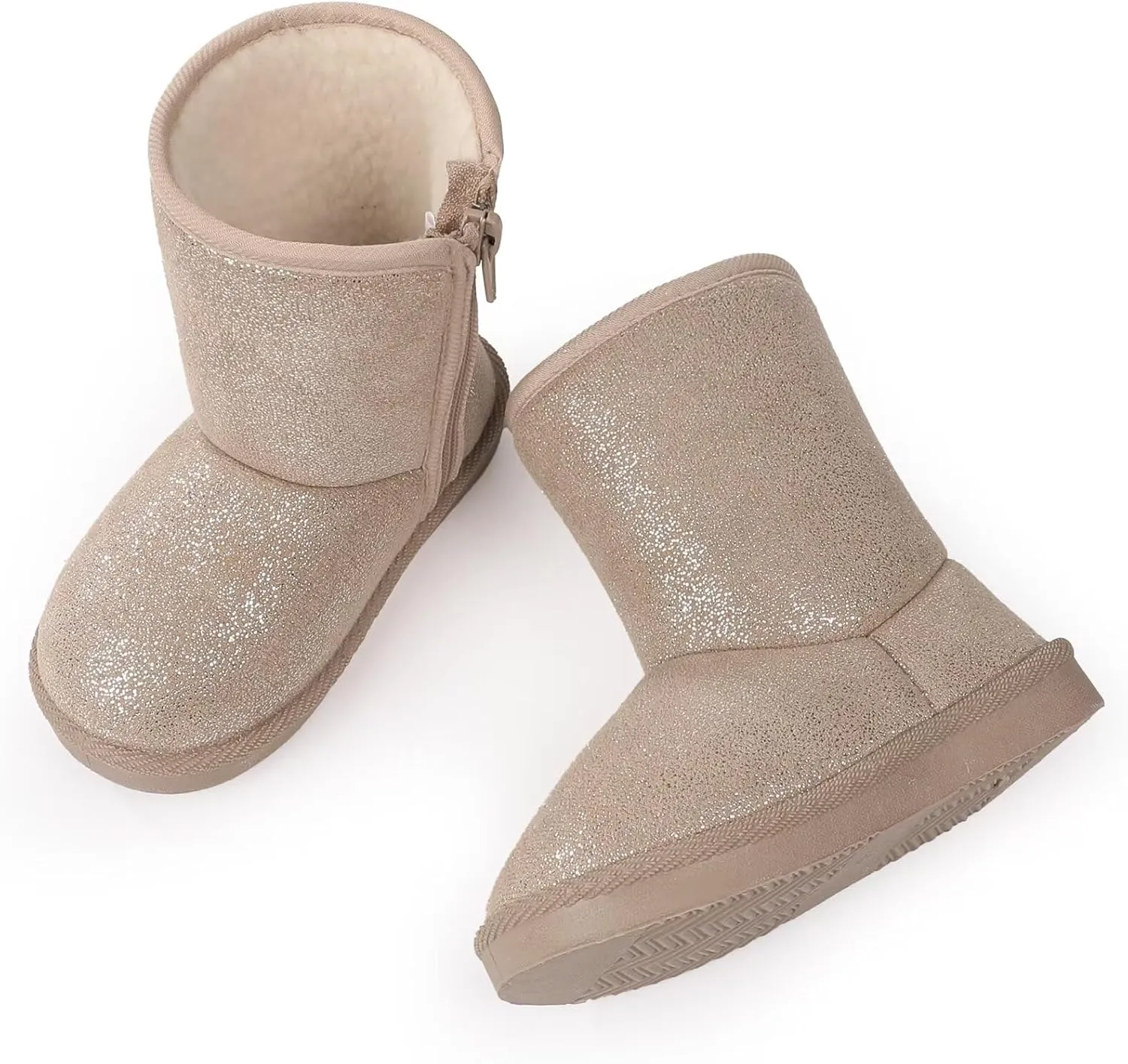 FANTURE Toddler Snow Boots for Girls Boys Winter Warm Fur Lined Kids Non Slip Outdoor Shoes (Toddler/Little Kid)