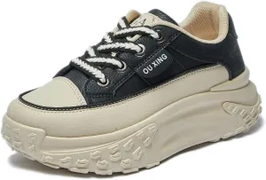 Fashion Sneakers for Women 2025 Cute Sneakers Comfortable Breathable Casual Running Shoes White/Black/Red