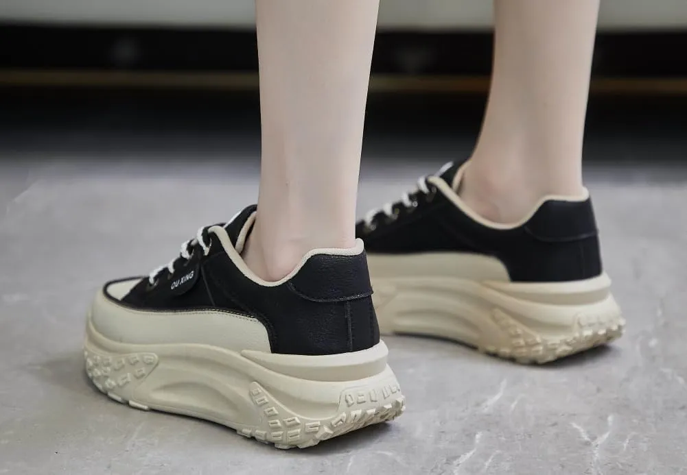 Fashion Sneakers for Women 2025 Cute Sneakers Comfortable Breathable Casual Running Shoes White/Black/Red