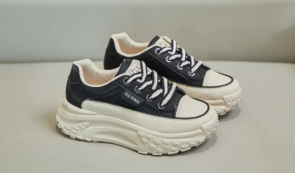 Fashion Sneakers for Women 2025 Cute Sneakers Comfortable Breathable Casual Running Shoes White/Black/Red