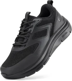 FitVille Walking Shoes for Men Wide Toe Box Lightweight Extra Wide Shoes for Men Non Slip Walking Tennis Shoes for Men Cushioned Men's Slip on Walking Shoes Comfortable Wide Width Men's Sneakers