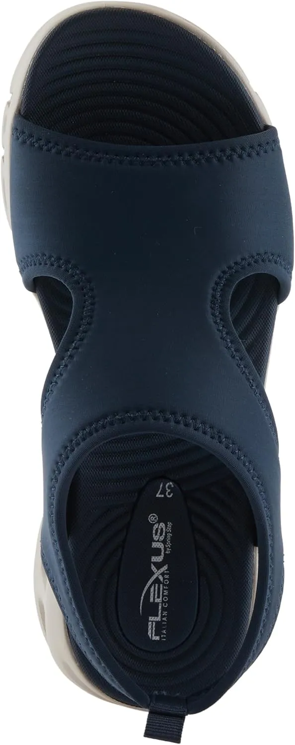 Flexus Women's GUZMAN Ankle Strap Sandals – Lycra Slip-On with Cushioned Footbed and Sporty EVA Outsole