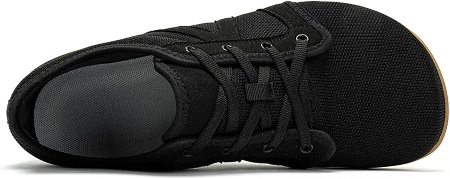 FLIOZY Men's Fashion Wide Minimalist Barefoot Casual Walking Lace Up Shoes Trail Runner Sneakers