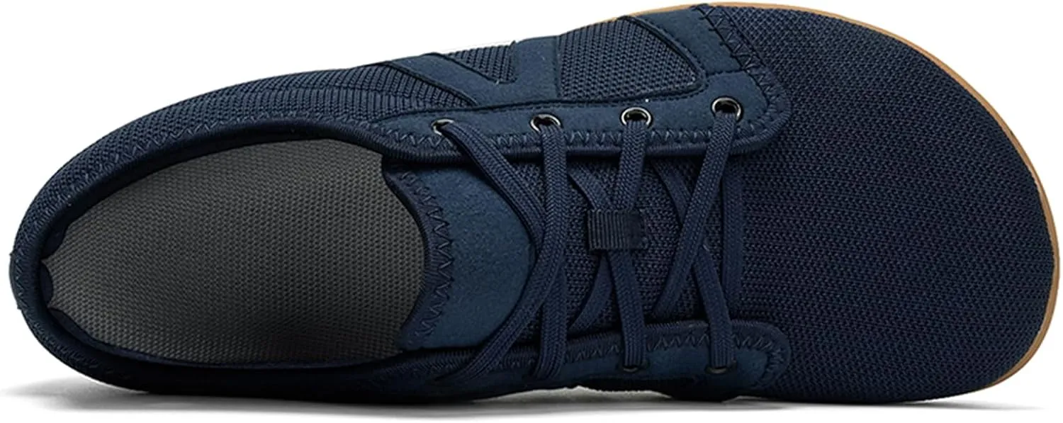FLIOZY Men's Fashion Wide Minimalist Barefoot Casual Walking Lace Up Shoes Trail Runner Sneakers