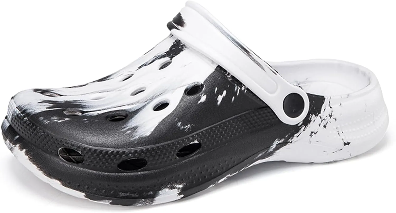 FLIOZY Womens Mens Garden Gradient Clogs Shoes with Arch Support Unisex Comfort Slip-on Sandals