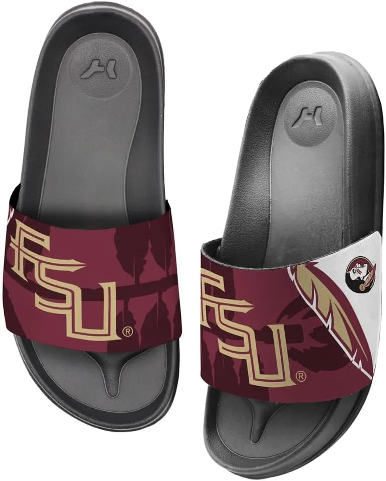 Florida State University Seminoles Primary Corner Design Unisex Adult Slides Adjustable Flip Flop Sandals Officially Licensed Hypd Slydr Switch™