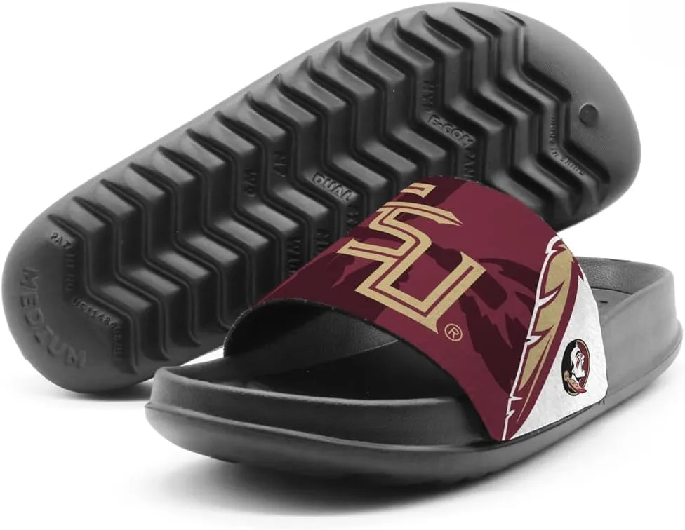 Florida State University Seminoles Primary Corner Design Unisex Adult Slides Adjustable Flip Flop Sandals Officially Licensed Hypd Slydr Switch™