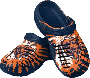 FOCO Men's NFL Team Logo Tie-dye Garden Water Sandals Shoes Slipper Clogs with Strap