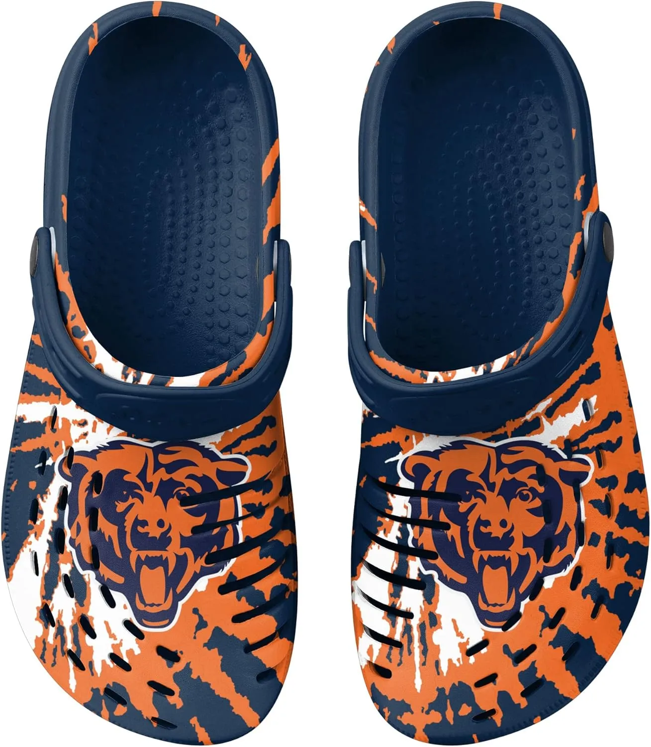 FOCO Men's NFL Team Logo Tie-dye Garden Water Sandals Shoes Slipper Clogs with Strap