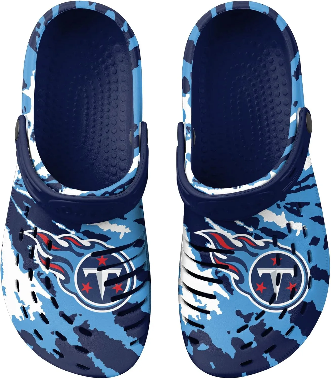 FOCO Men's NFL Team Logo Tie-dye Garden Water Sandals Shoes Slipper Clogs with Strap