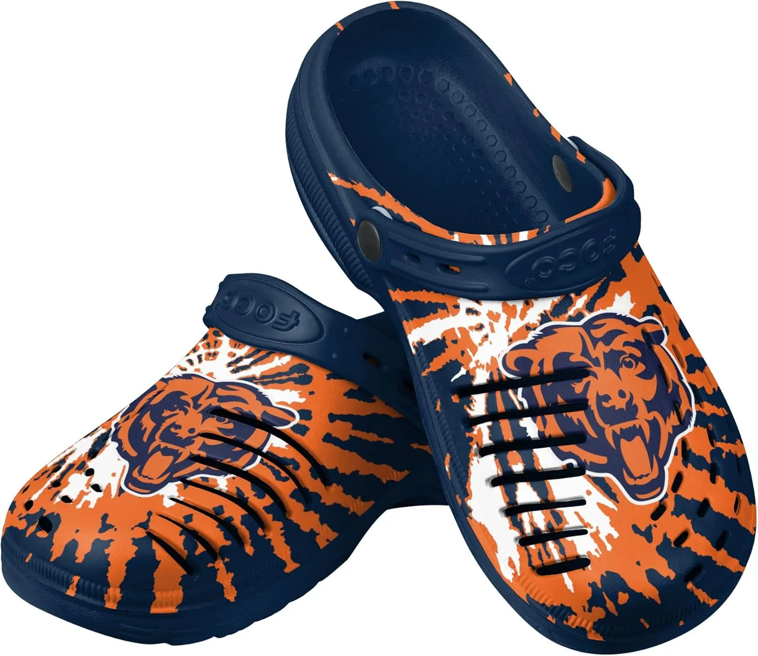FOCO Men's NFL Team Logo Tie-dye Garden Water Sandals Shoes Slipper Clogs with Strap
