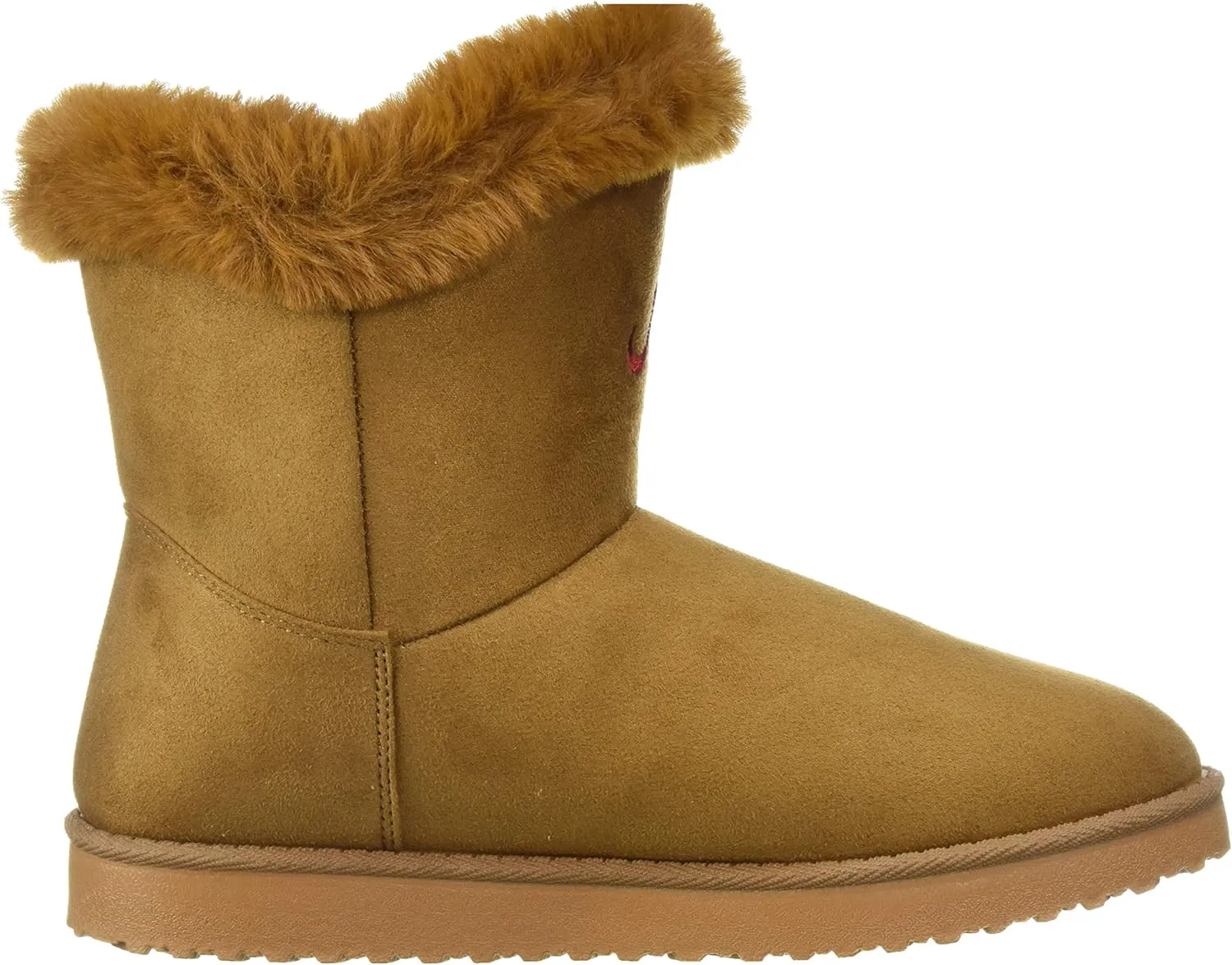 FOCO Women's NCAA College Team Logo Brown Faux Fur Boots