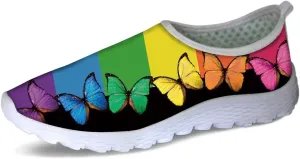 Forchrinse Moon Star Men’s Running Shoes Women’s Slip on Walking Shoes Patriotic Sport Sneakers Breathable