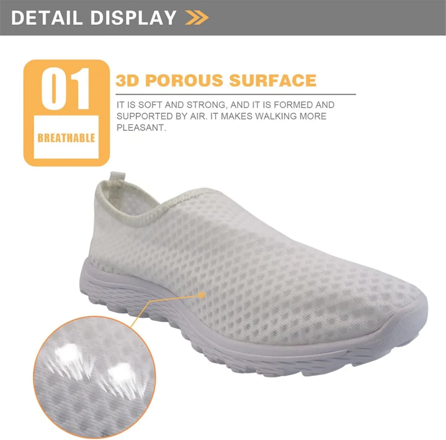 Forchrinse Moon Star Men’s Running Shoes Women’s Slip on Walking Shoes Patriotic Sport Sneakers Breathable