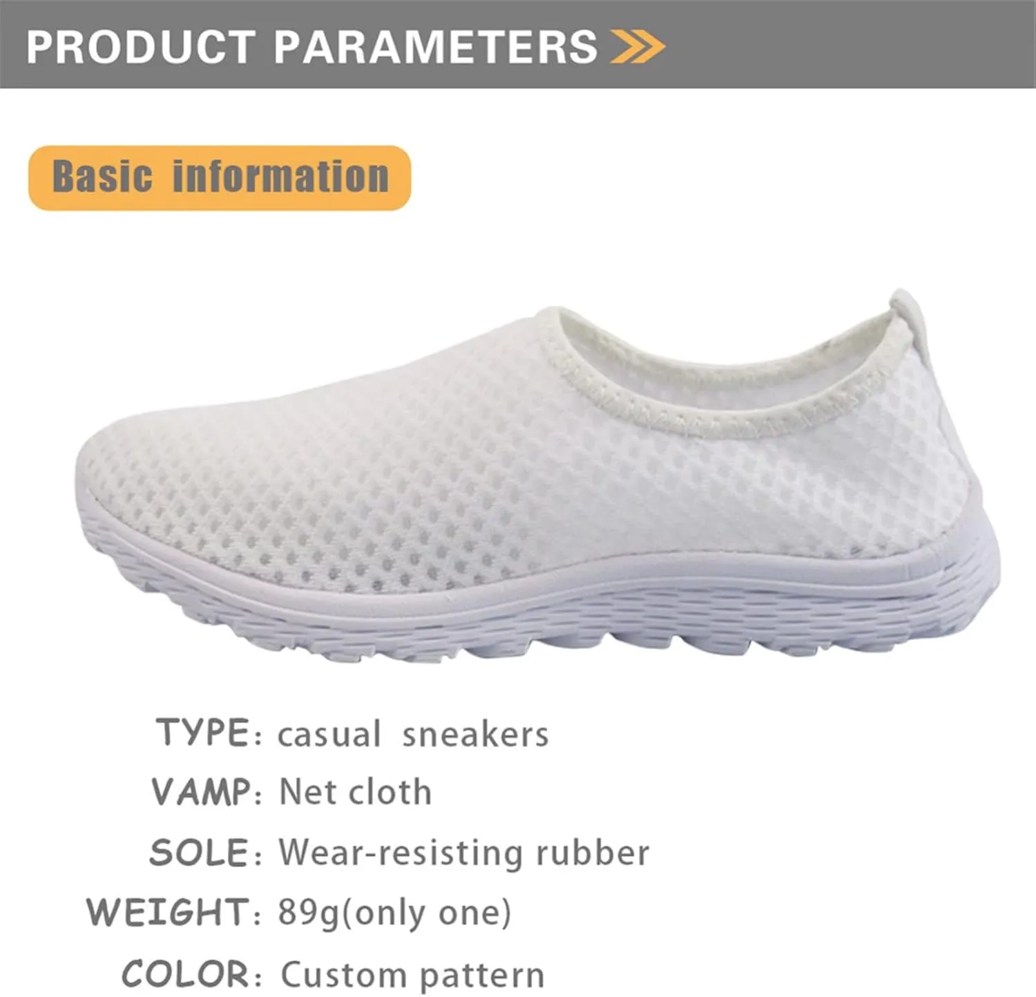 Forchrinse Moon Star Men’s Running Shoes Women’s Slip on Walking Shoes Patriotic Sport Sneakers Breathable
