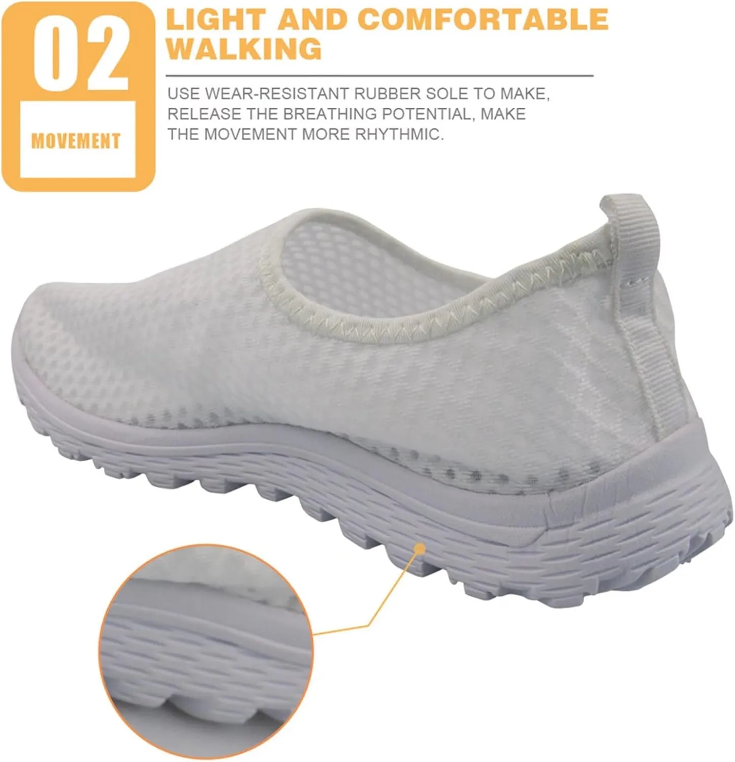 Forchrinse Moon Star Men’s Running Shoes Women’s Slip on Walking Shoes Patriotic Sport Sneakers Breathable