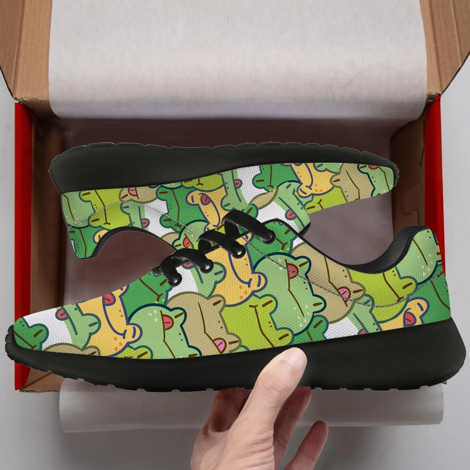 Frog Shoes for Women Men Tennis Shoes Cute Sneakers Running Shoes Gifts for Women Men