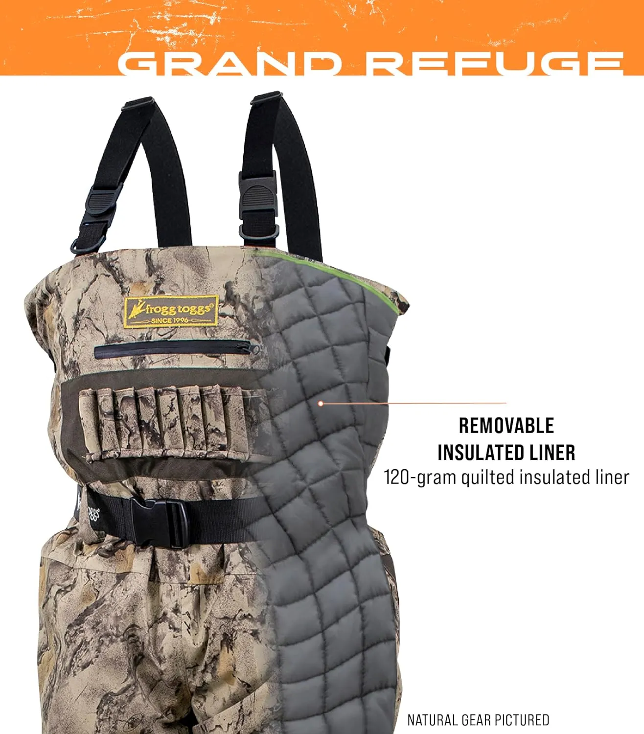 FROGG TOGGS Men's Grand Refuge 3.0 Bootfoot Hunting Wader with removable Insulation Liner