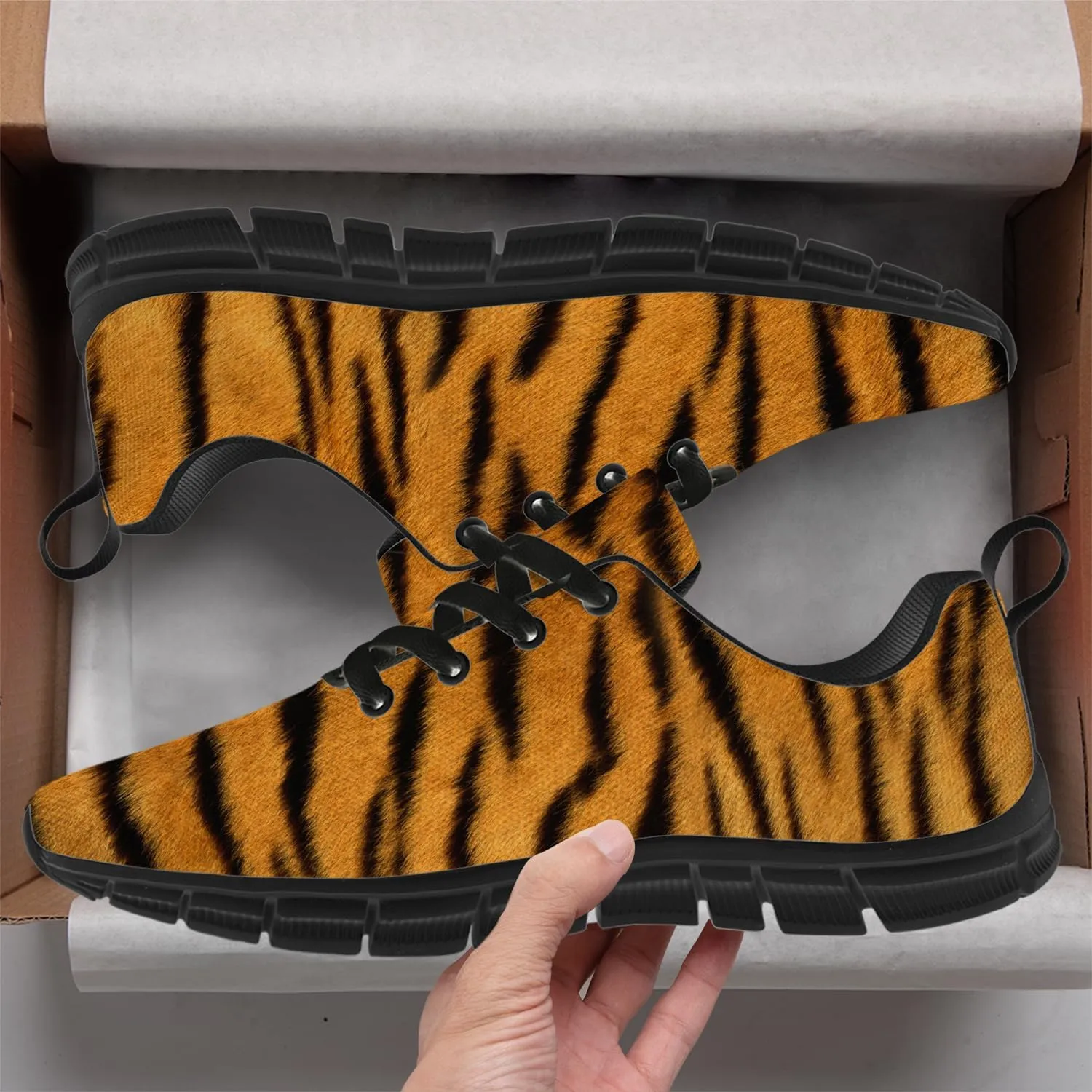 Funny Tiger Shoes for Women Men Tennis Shoes Lightweight Athletic Gym Running Sneakers Tiger Lovers Gifts for Him Her
