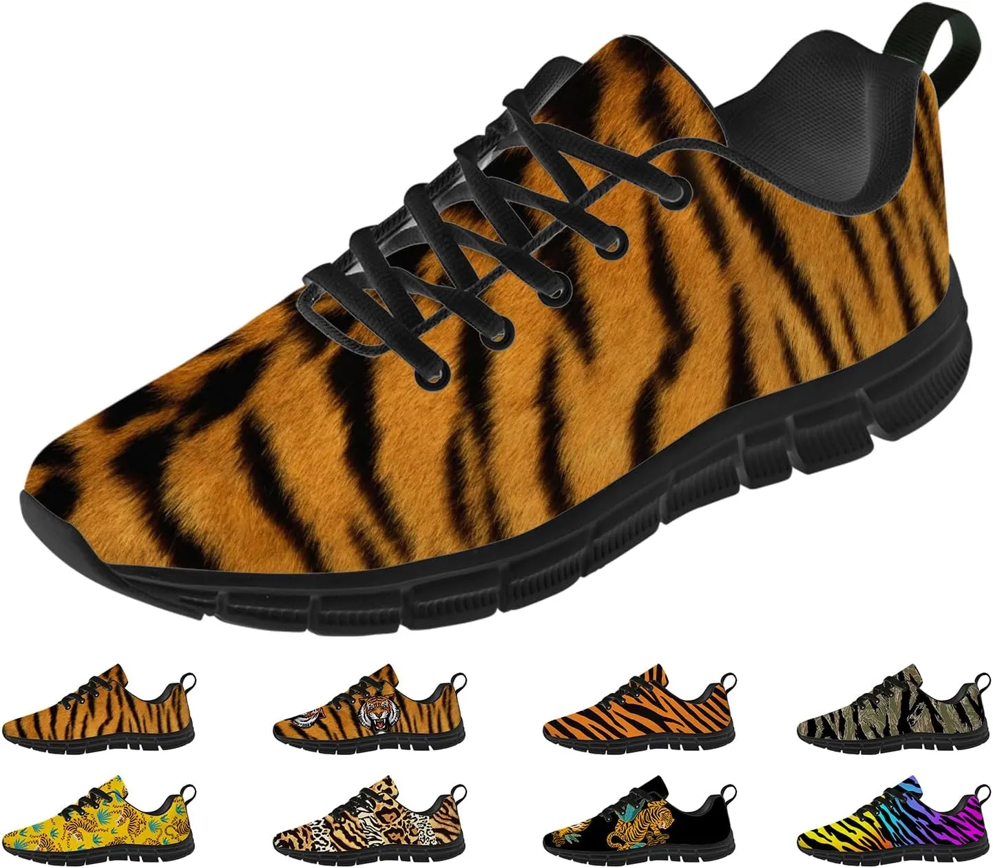 Funny Tiger Shoes for Women Men Tennis Shoes Lightweight Athletic Gym Running Sneakers Tiger Lovers Gifts for Him Her