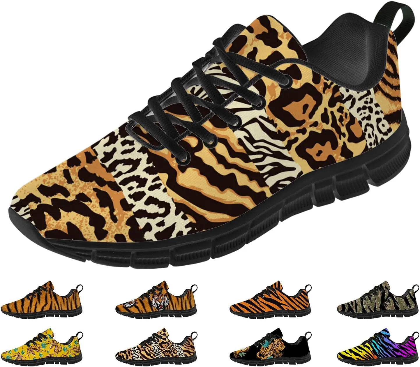 Funny Tiger Shoes for Women Men Tennis Shoes Lightweight Athletic Gym Running Sneakers Tiger Lovers Gifts for Him Her