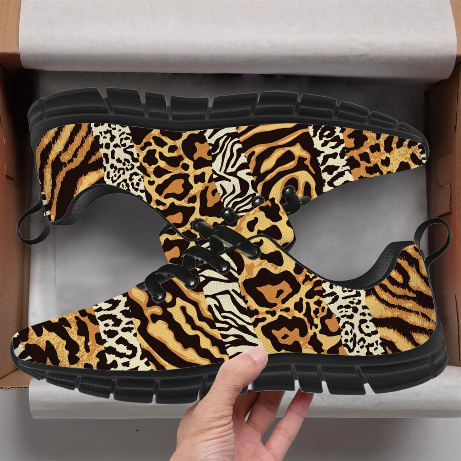 Funny Tiger Shoes for Women Men Tennis Shoes Lightweight Athletic Gym Running Sneakers Tiger Lovers Gifts for Him Her