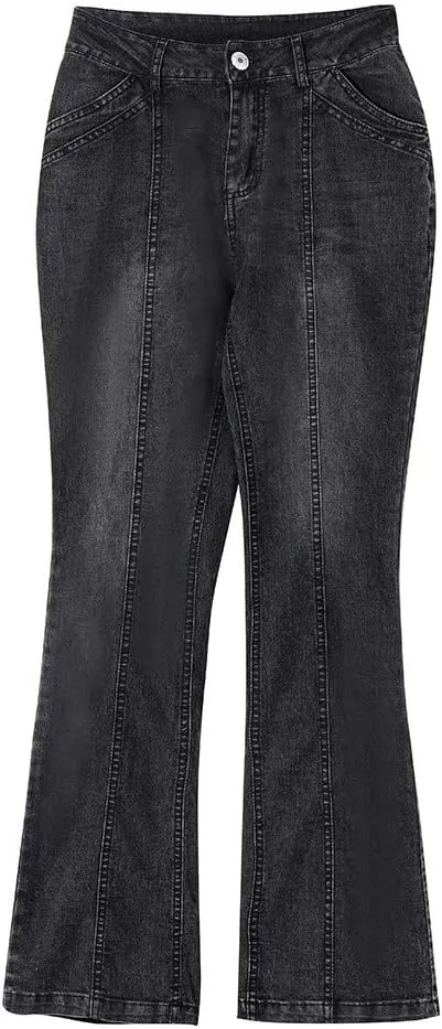 FZYLQY Bell Bottom Jeans for Women Low Rise Flare Jeans Butt Lifting Jeans Mid 90s Bootcut Jeans Plus Size Wide Leg Pants