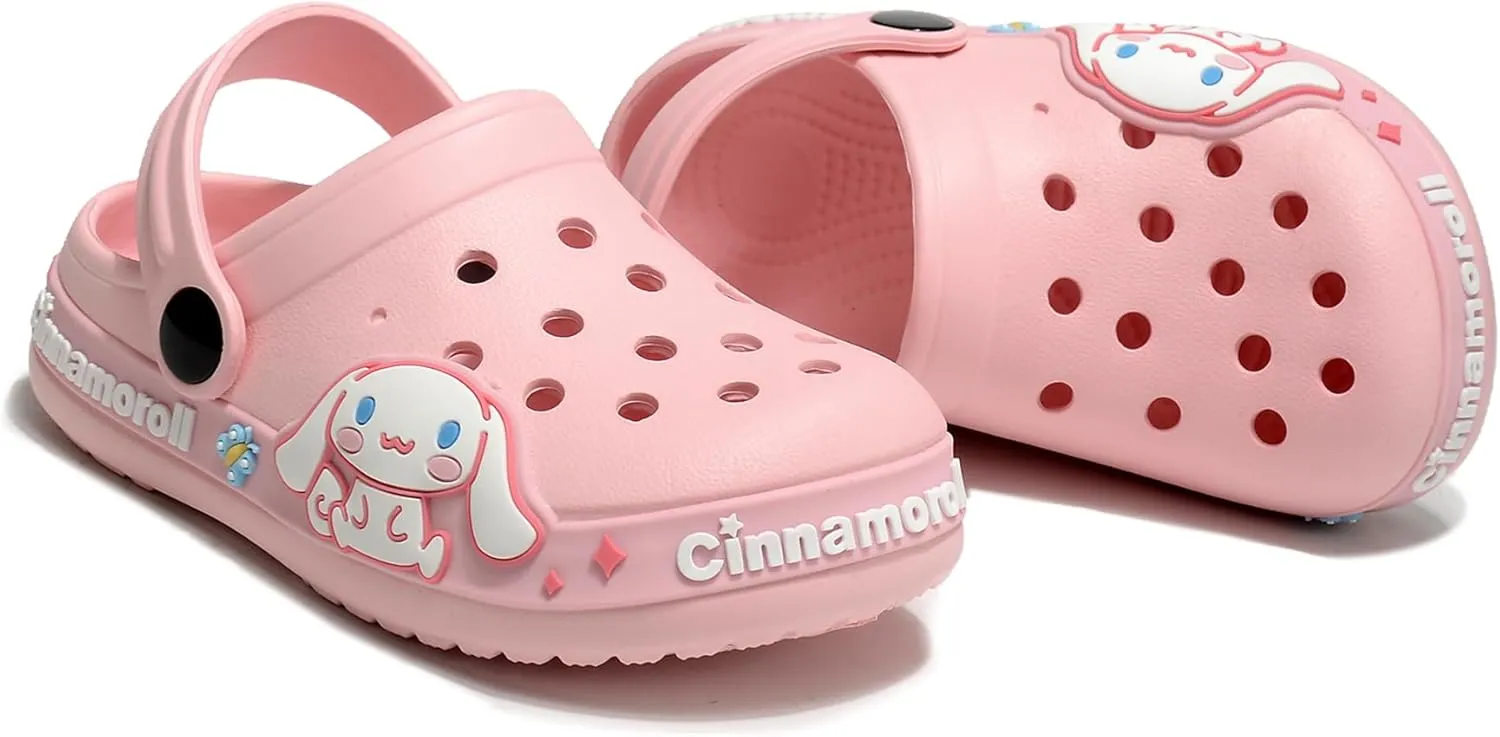 Girls Garden Clogs Breathable Lightweight Comfortable Non-Slip Cartoon Slippers for Toddlers Little Kids,Beach Sandals