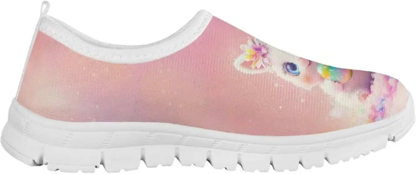 Girls Slip On Shoes Breathable Teen Girl Tennis Shoes for Outdoor Activities