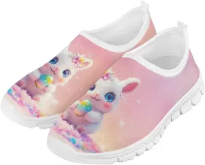 Girls Slip On Shoes Breathable Teen Girl Tennis Shoes for Outdoor Activities