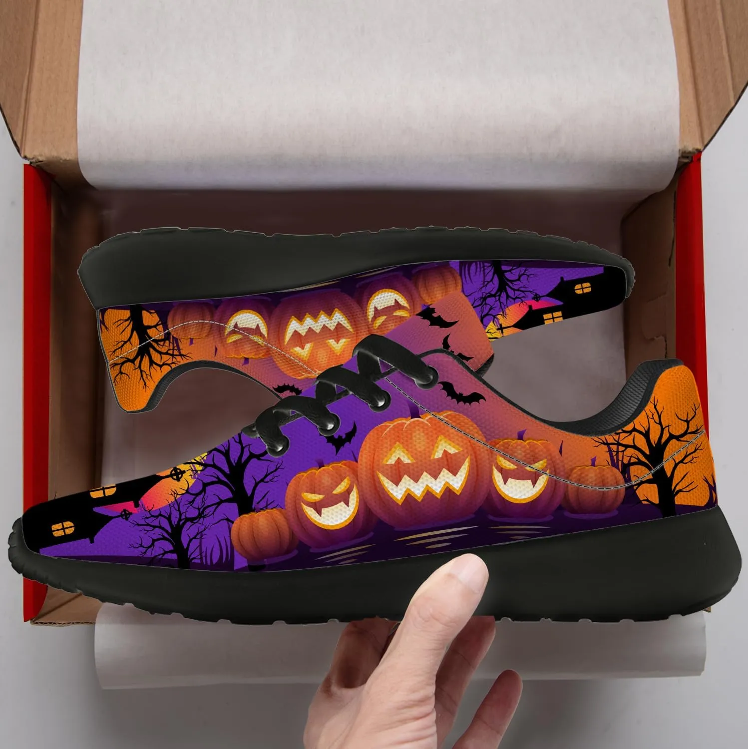 Halloween Shoes for Women Men Running Shoes Walking Sneakers Tennis Shoes Gifts for Women Men