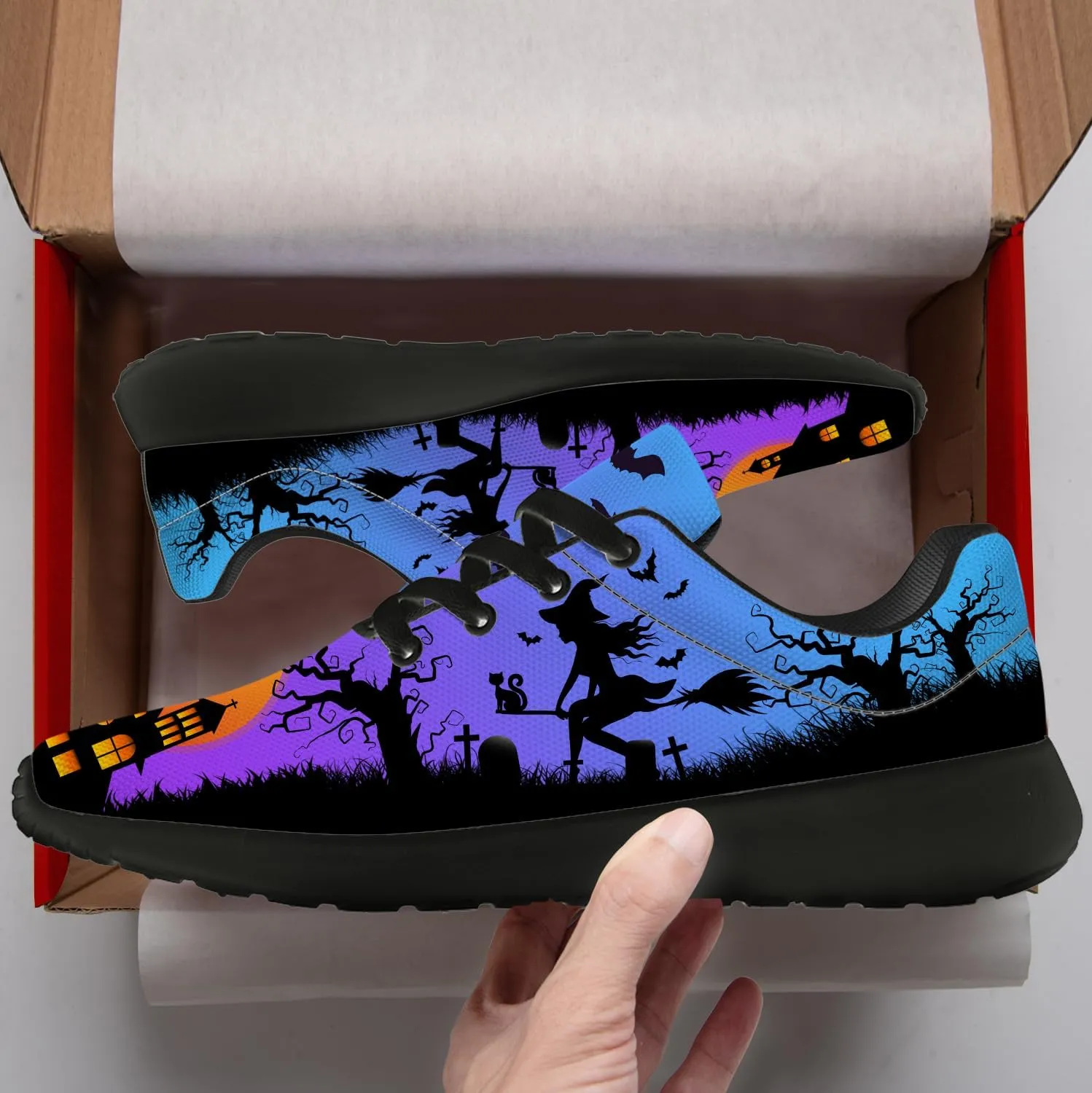 Halloween Shoes for Women Men Running Shoes Walking Sneakers Tennis Shoes Gifts for Women Men