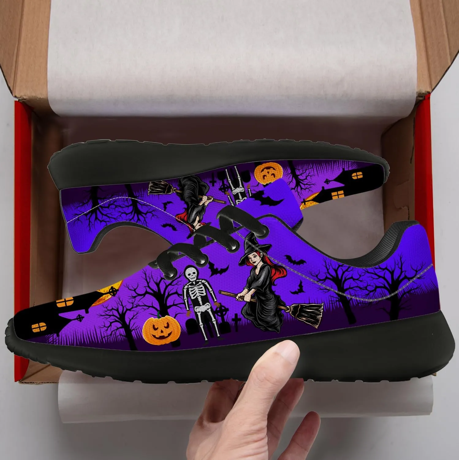 Halloween Shoes for Women Men Running Shoes Walking Sneakers Tennis Shoes Gifts for Women Men