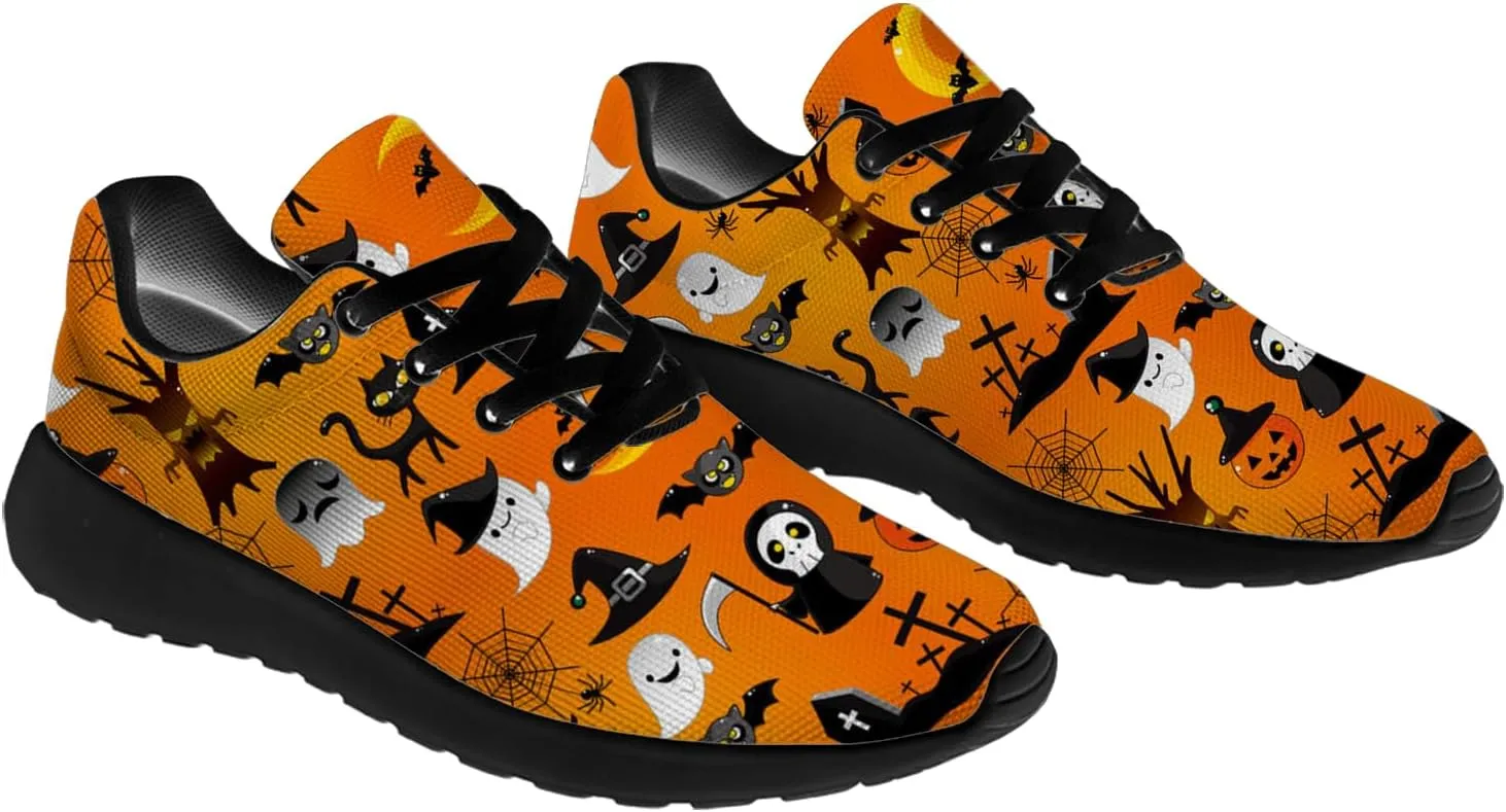 Halloween Shoes Women Men Tennis Shoes Cartoon Sneakers Running Shoes Gifts for Women Men