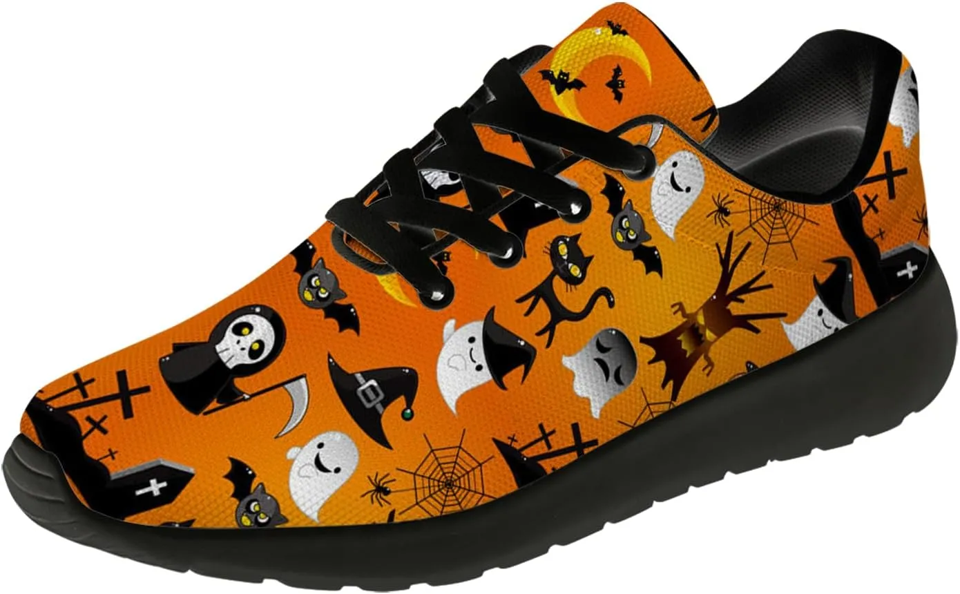 Halloween Shoes Women Men Tennis Shoes Cartoon Sneakers Running Shoes Gifts for Women Men