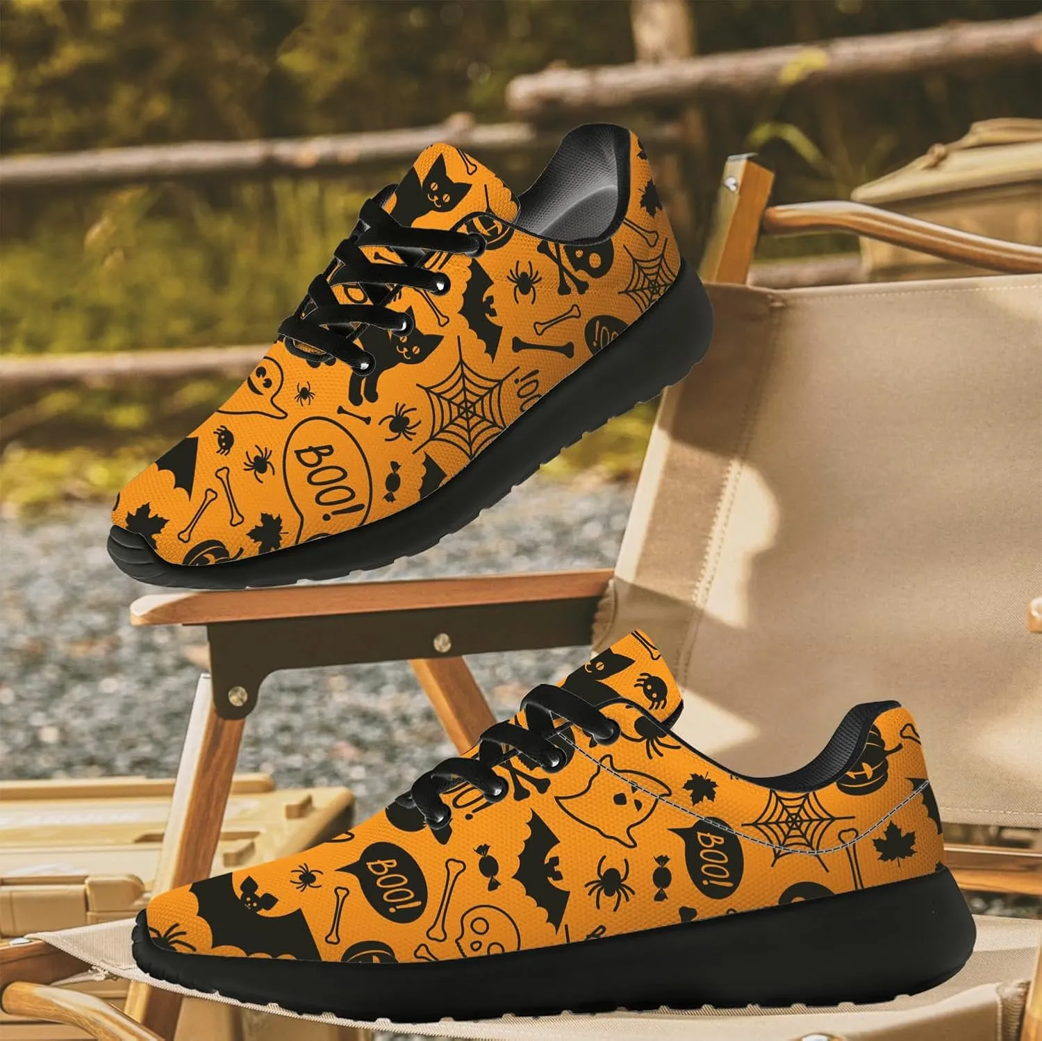 Halloween Shoes Women Men Tennis Shoes Cartoon Sneakers Running Shoes Gifts for Women Men