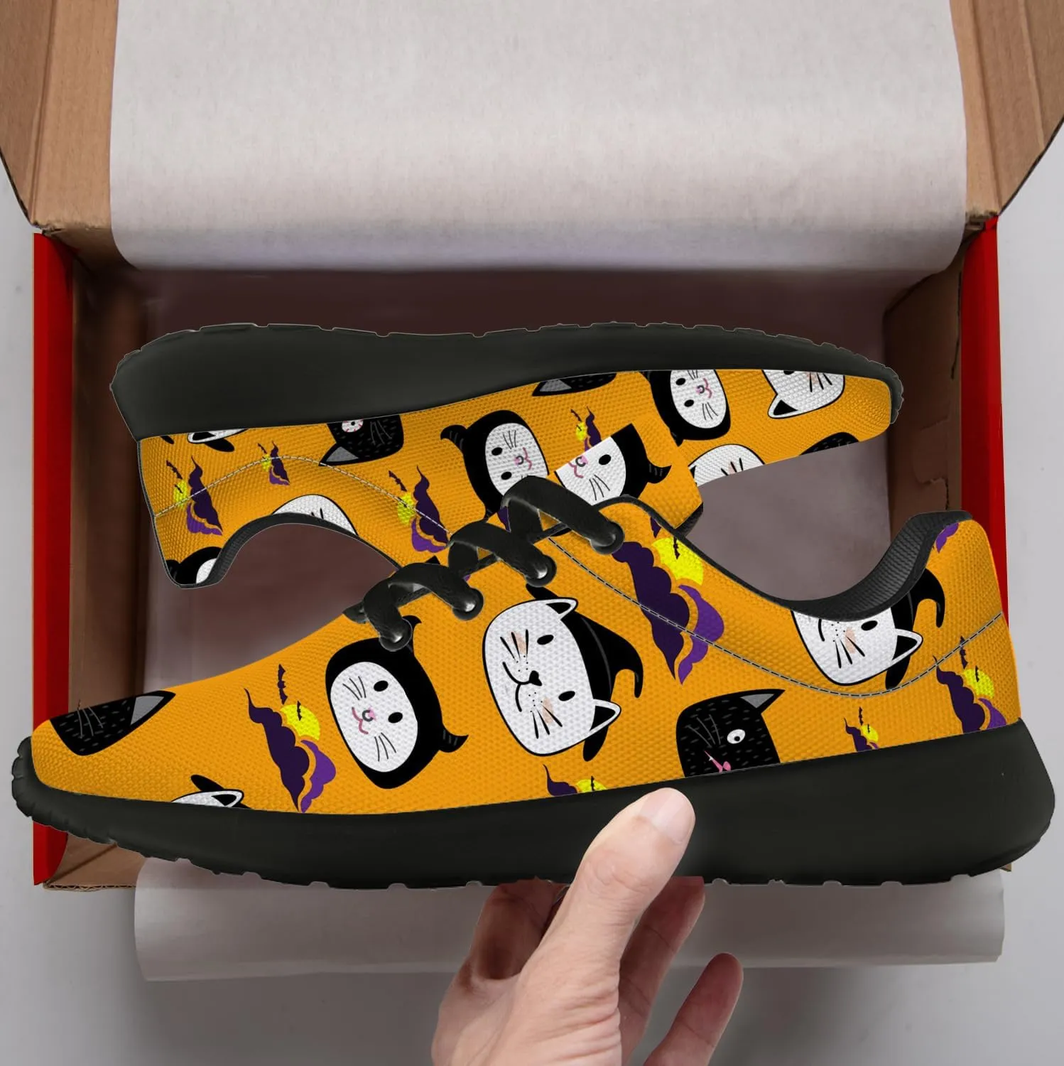 Halloween Shoes Women Men Tennis Shoes Cartoon Sneakers Running Shoes Gifts for Women Men