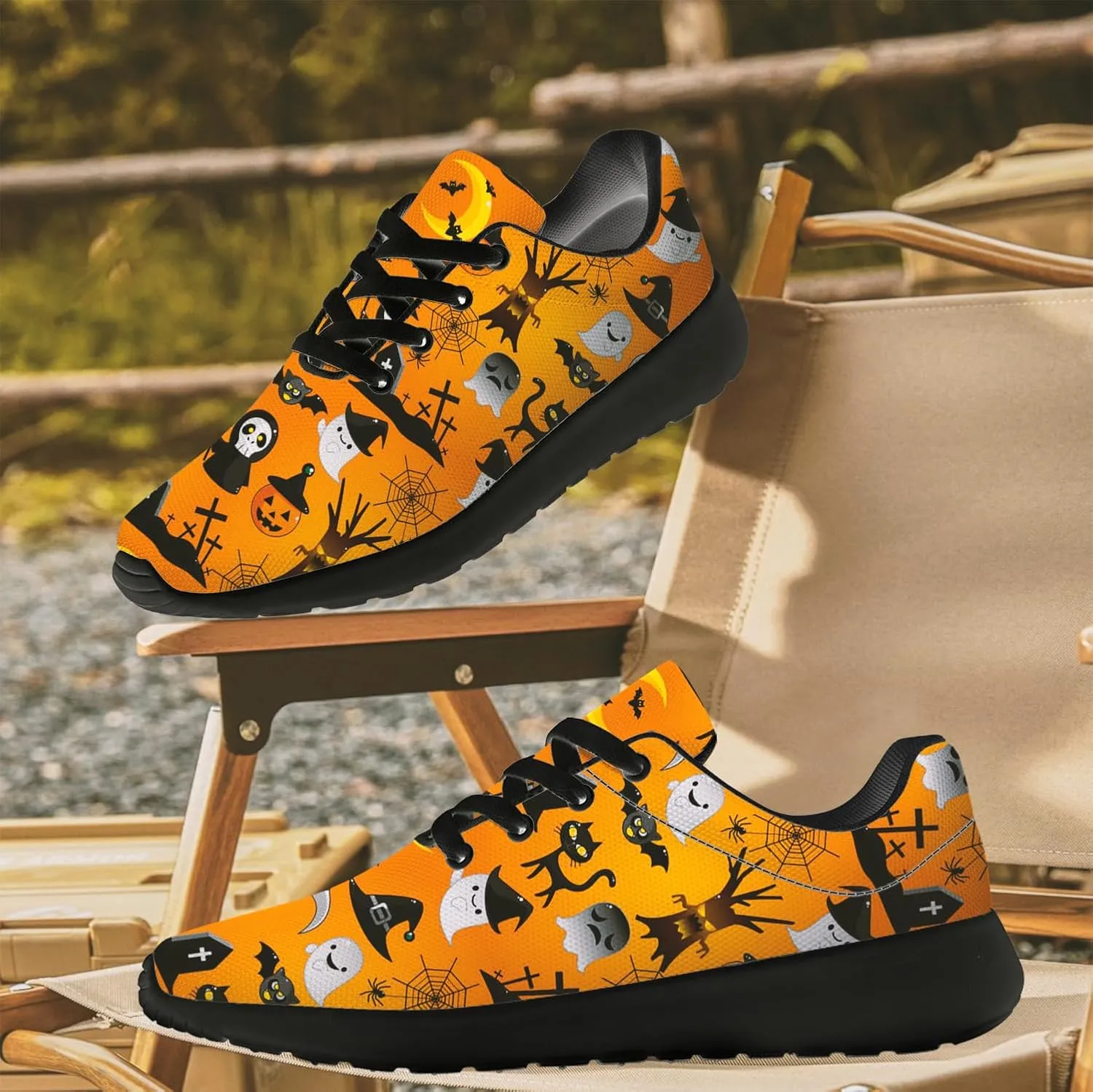 Halloween Shoes Women Men Tennis Shoes Cartoon Sneakers Running Shoes Gifts for Women Men
