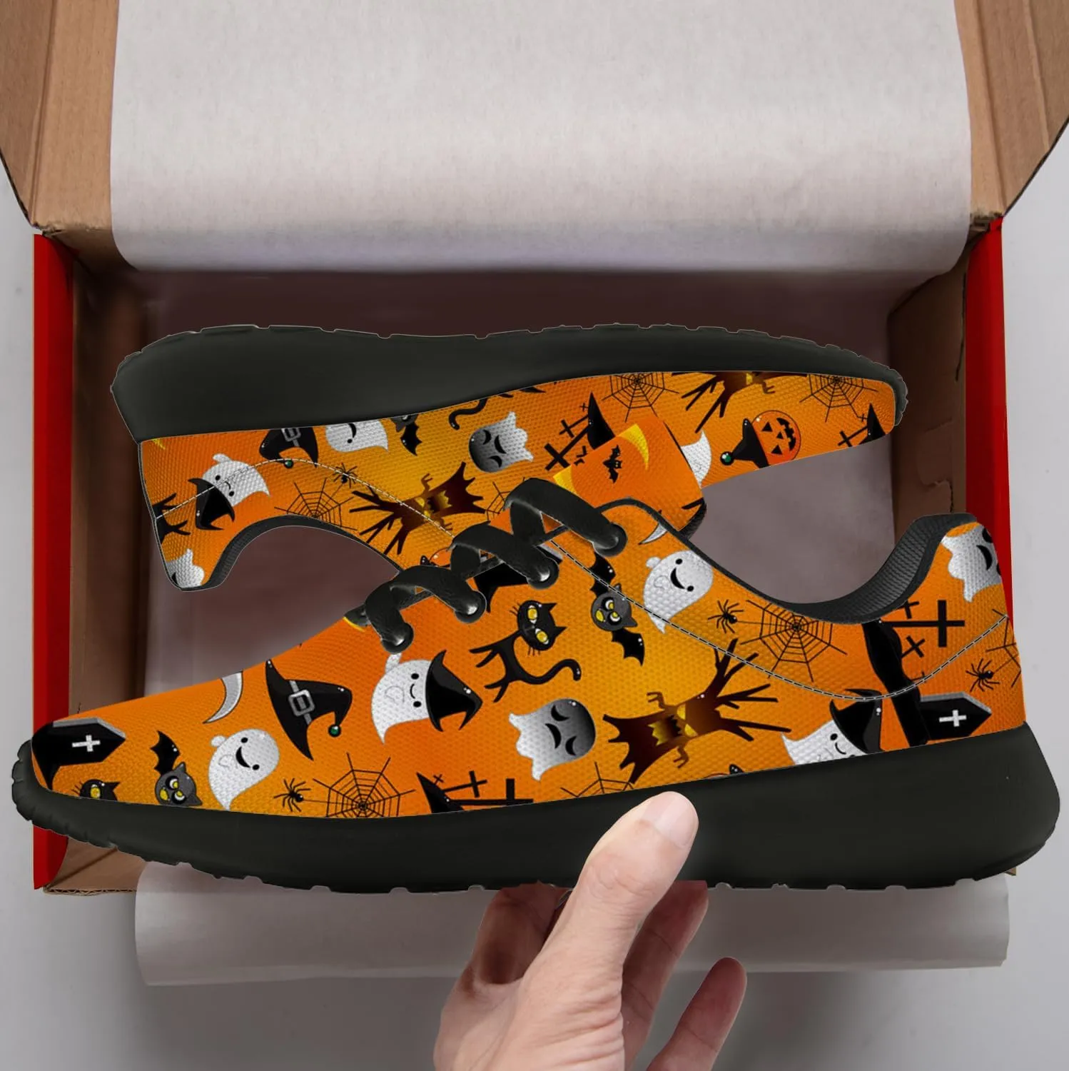 Halloween Shoes Women Men Tennis Shoes Cartoon Sneakers Running Shoes Gifts for Women Men